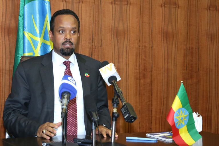 جانب من مراسم توقيع الاتفاق الألماني الإثيوبي