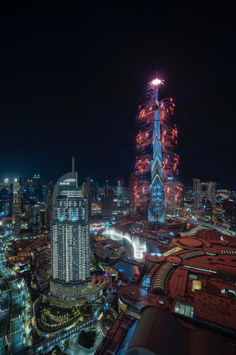 احتفال برج خليفة بالعام الجديد