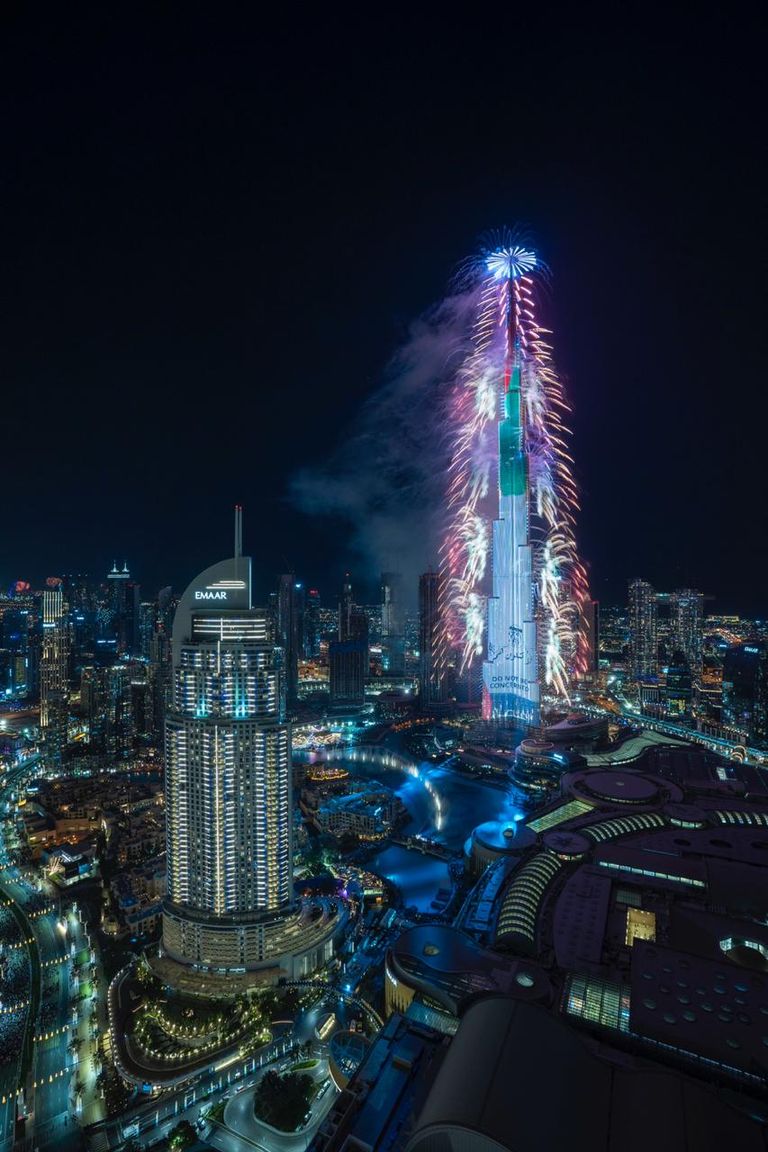 احتفال برج خليفة بالعام الجديد