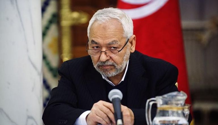 راشد الغنوشي رئيس حركة النهضة الإخوانية بتونس