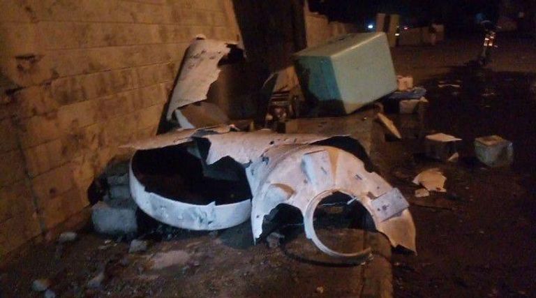 جانب من القصف الحوثي