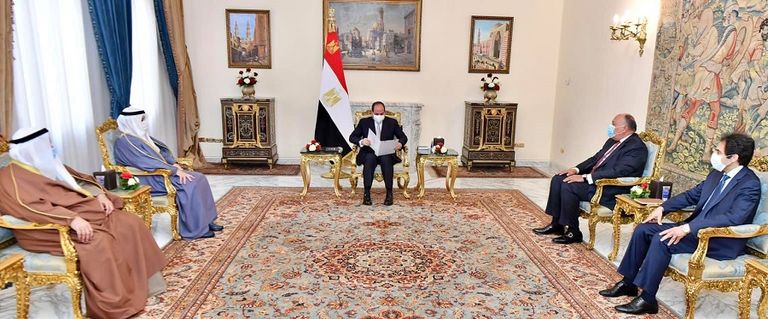 أمير الكويت والرئيس المصري