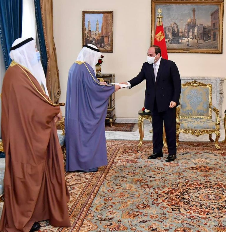 أمير الكويت والرئيس المصري