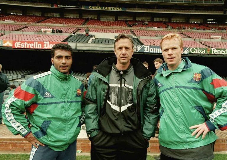 كومان وكرويف وروماريو في برشلونة