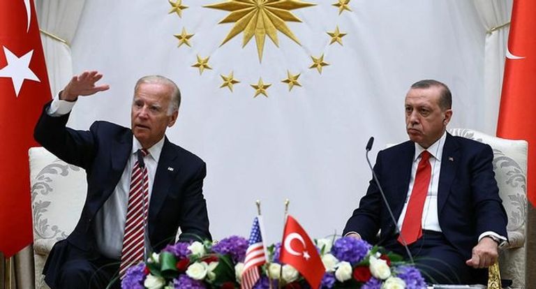 لقاء سابق بين بايدن وأردوغان