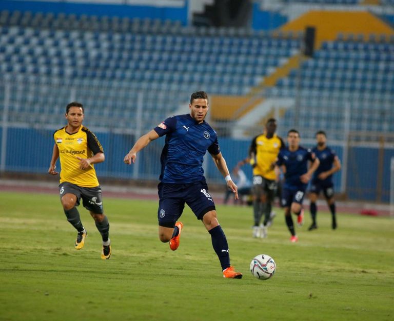رمضان صبحي نجم بيراميدز أمام الإنتاج الحربي فريق بيراميدز