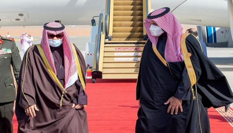 أمير الكويت الشيخ نواف الأحمد الجابر الصباح لدى وصوله إلى السعودية