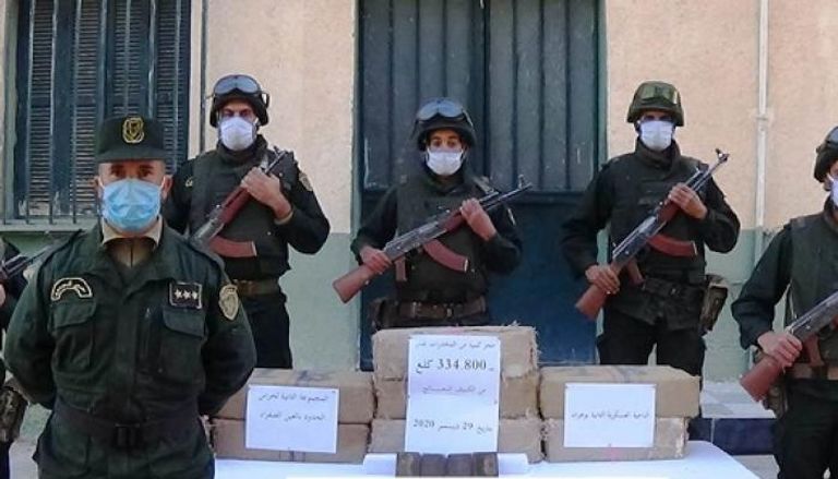مخدرات ضبطها الجيش الجزائري بالأسبوع الأول من 2021
