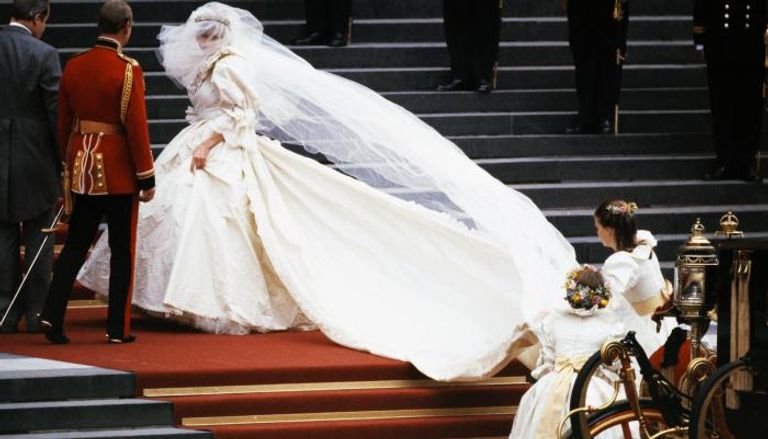الراحلة الأميرة ديانا في حفل زفافها عام 1981