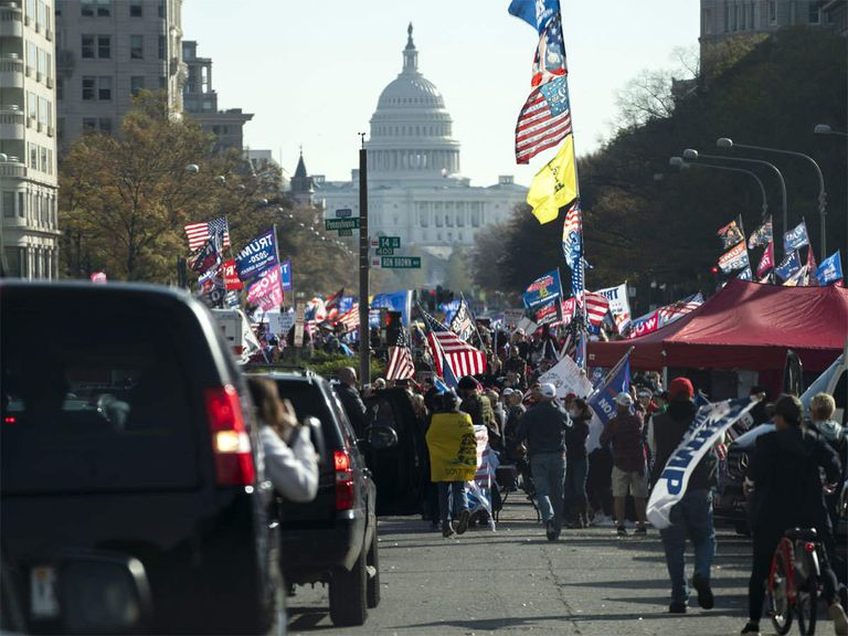 صورة من المظاهرات المؤيدة لترامب