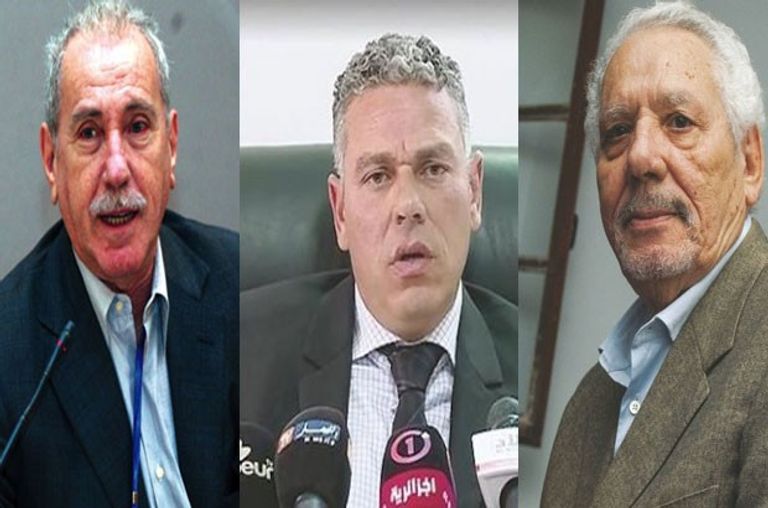 خالد نزار ونجله لطفي ومدير أعمالهما وزير الدفاع الجزائري الأسبق خالد نزار - أرشيفية