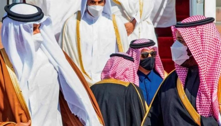 ولي العهد السعودي مع أمير قطر 