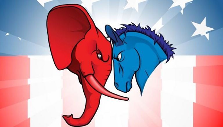 شعارا الحزبين الديمقراطي والجمهوري