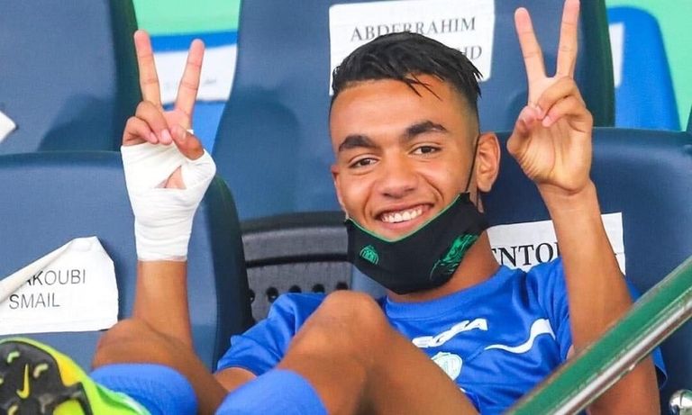 عبد الإله مدكور نجم الرجاء المغربي مواجهة من الدوري المغربي