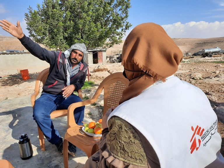 فرق أطباء بلا حدود في منطقة الخليل