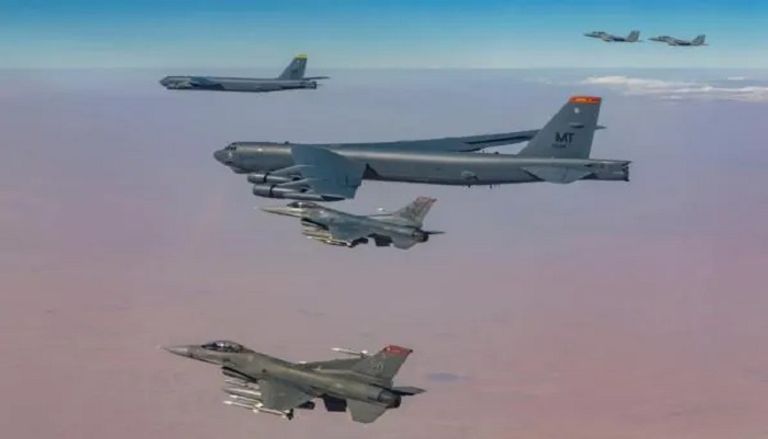 جانب من التدريبات الجوية المشتركة