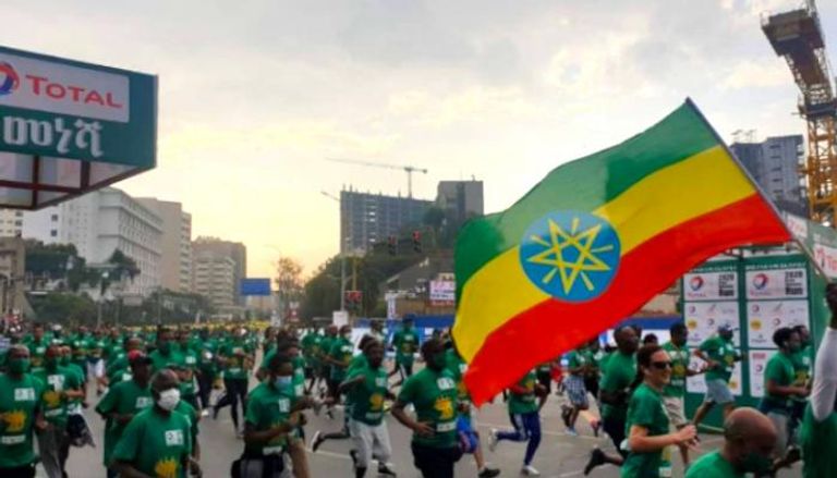 جانب من سباق أديس أبابا السنوي للجري