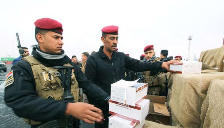 قوة أمنية عراقية تضبط مخدرات مهربة