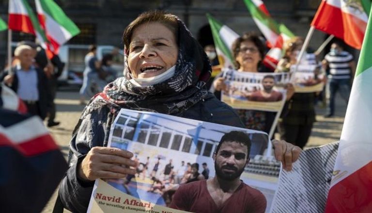 مظاهرة لنشطاء إيرانيين رفضا لإعدام نافيد أفكاري