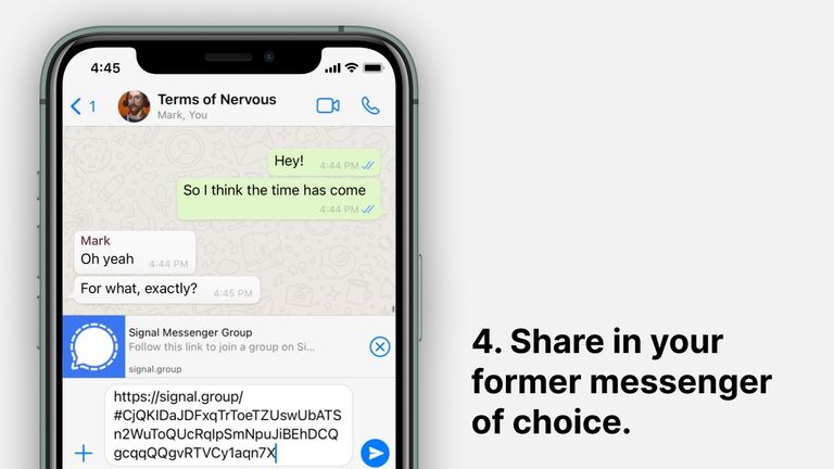 طريقة نقل مجموعات واتساب إلى تطبيق سيجنال واتساب وسيجنال - أرشيفية