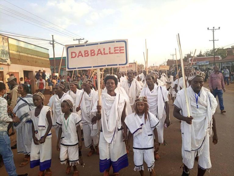 جانب من احتفال قومية الأورومو بنظام "قدا"