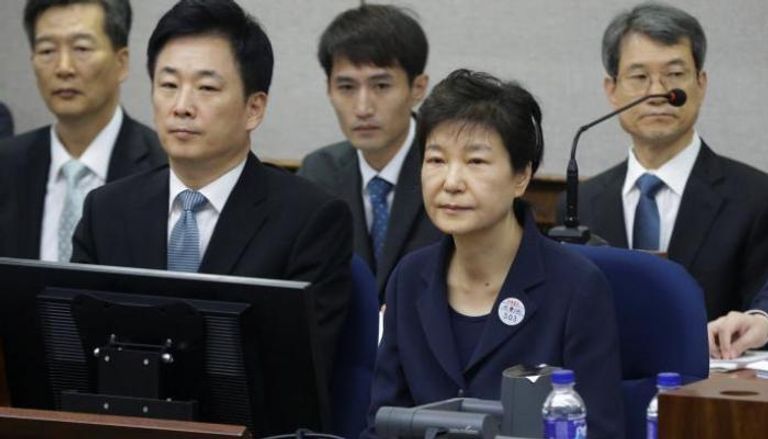 الرئيسة الكورية الجنوبية السابقة بارك غيون-هي خلال محاكمتها- أرشيفية