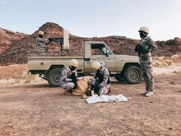 جانب من المخدرات المضبوطة