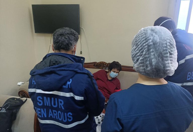 صورة لتدهور حالة سامية عبو إثر دخولها في إضراب جوع