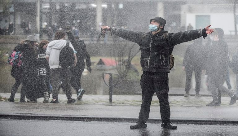 جانب من المظاهرات التي شهدتها عدة مدن فرنسية- أ.ف.ب