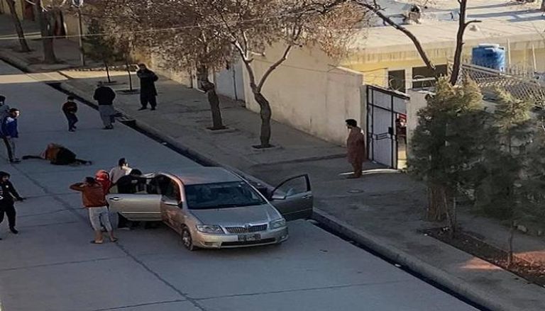 جانب من حادث إطلاق النار في كابول