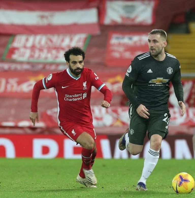 محمد صلاح من مواجهة ليفربول ضد مان يونايتد محمد صلاح مع جماهير ليفربول