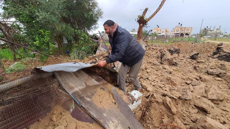 آثار القصف الإسرائيلي على قطاع غزة