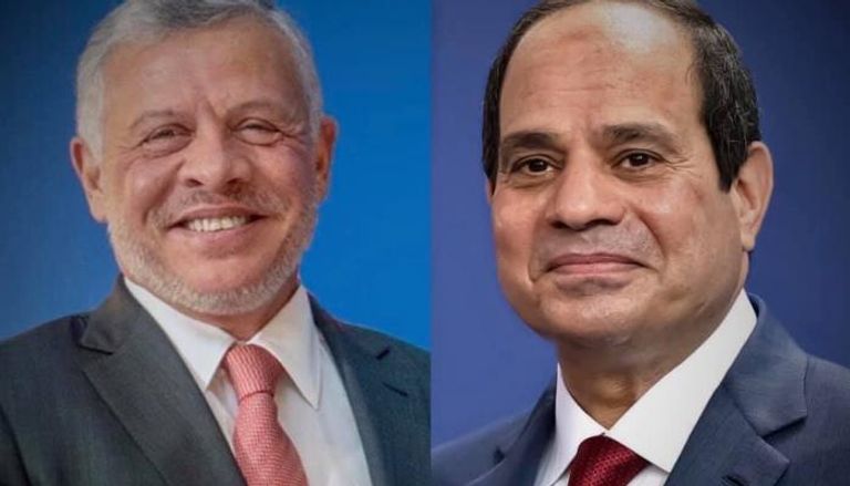الرئيس المصري والعاهل الأردني