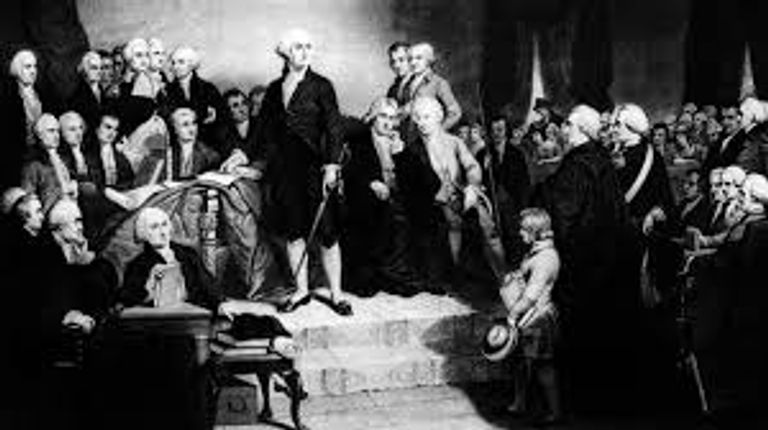 جورج واشنطن أول رئيس أمريكي يؤدي اليمين الدستورية