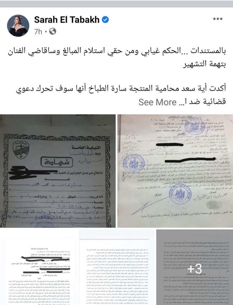 حكم قضائي لمحمد الشرنوبي ضد سارة الطباخ.. والمنتجة تتوعد
