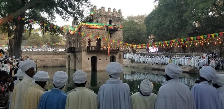 جانب من احتفالات مسيحيي إثيوبيا بعيد الغطاس