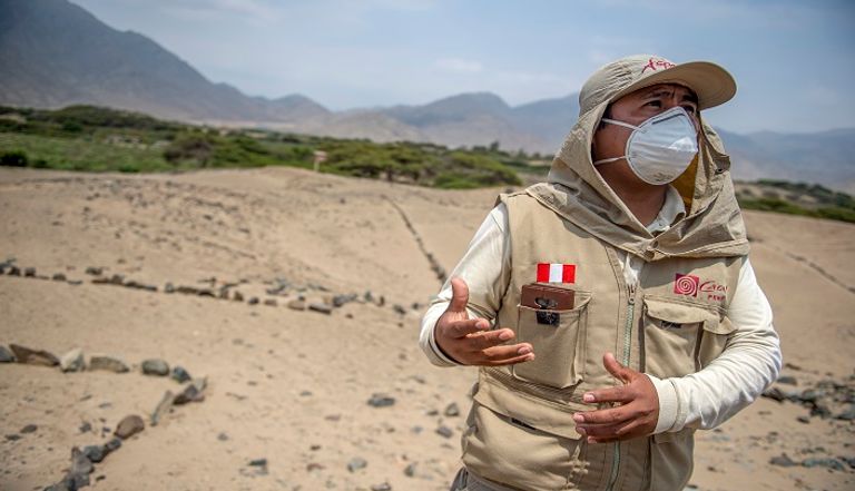 موقع أثري في مدينة كارال بالبيرو