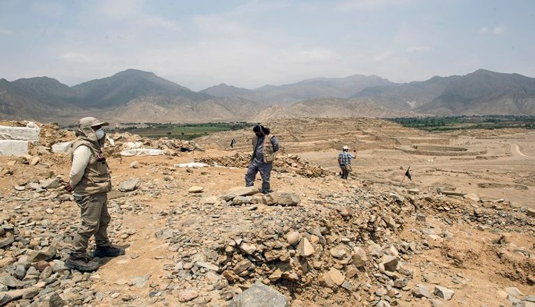 موقع أثري في مدينة كارال بالبيرو