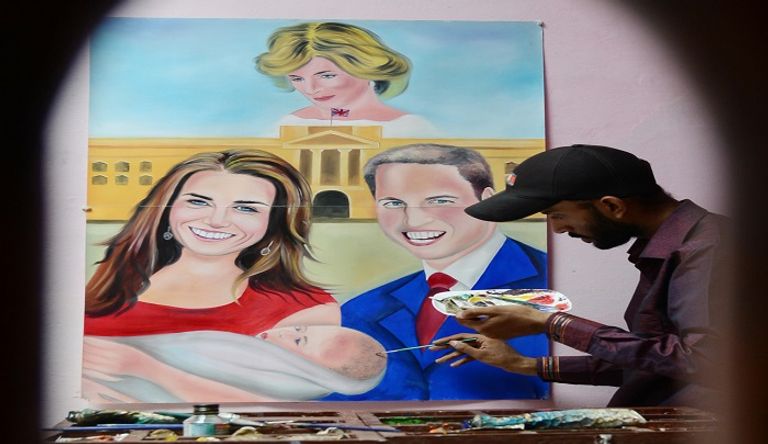 لوحة الفنان الهندي لبايدن ونائبته كامالا - الفرنسية