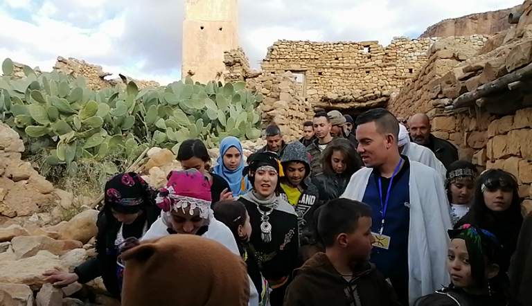 جانب من احتفالات أهل دشرة تاقوست الجزائرية برأس السنة الأمازيغية "يناير" 