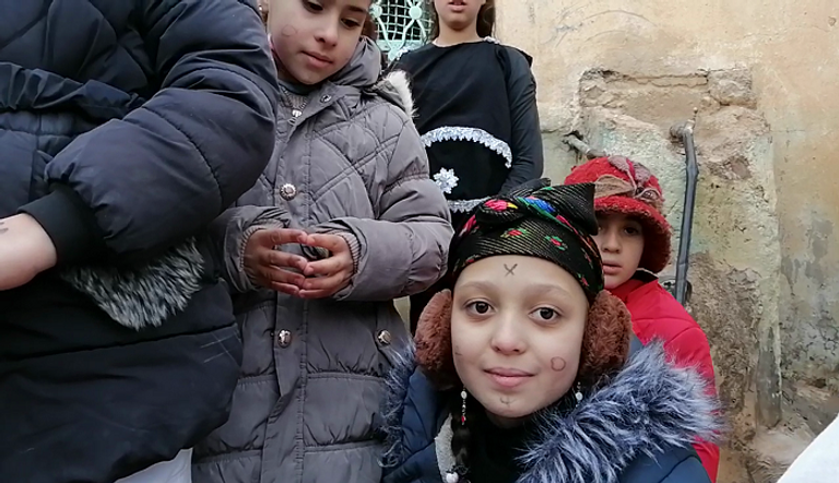 جانب من احتفالات أهل دشرة تاقوست الجزائرية برأس السنة الأمازيغية "يناير" 