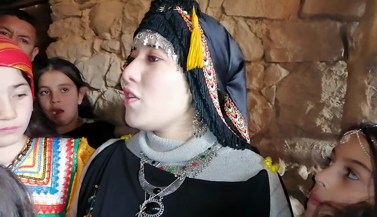 جانب من احتفالات أهل دشرة تاقوست الجزائرية برأس السنة الأمازيغية "يناير" 