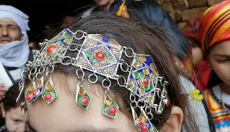 جانب من احتفالات أهل دشرة تاقوست الجزائرية برأس السنة الأمازيغية "يناير" 