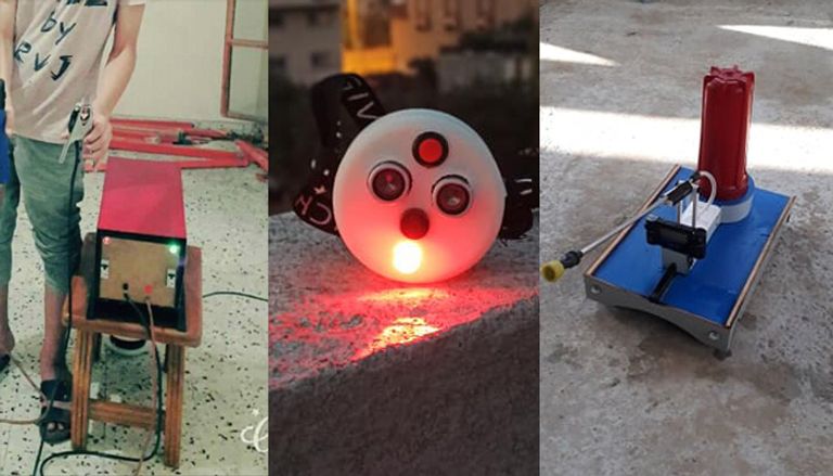 المهندس محمد صيدم يعرض ميداليته الذكية