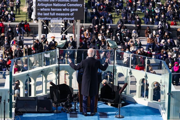 خطاب الرئيس الأمريكي جو بايدن عقب تنصيبه رئيسا للولايات المتحدة، من الكونجرس