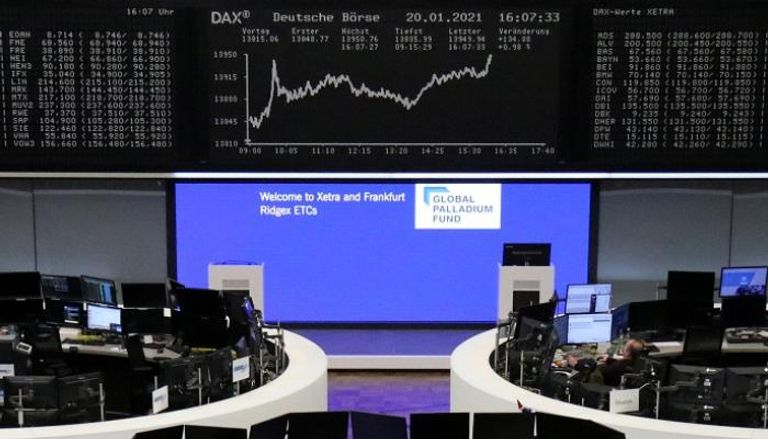 مؤشر أسعار الأسهم الألمانية DAX في بورصة فرانكفورت بألمانيا - رويترز