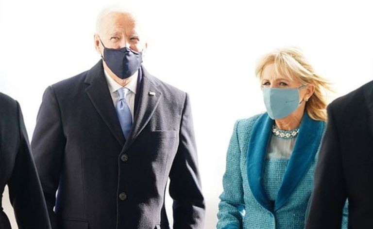 الرئيس الأمريكي جو بايدن وزوجته