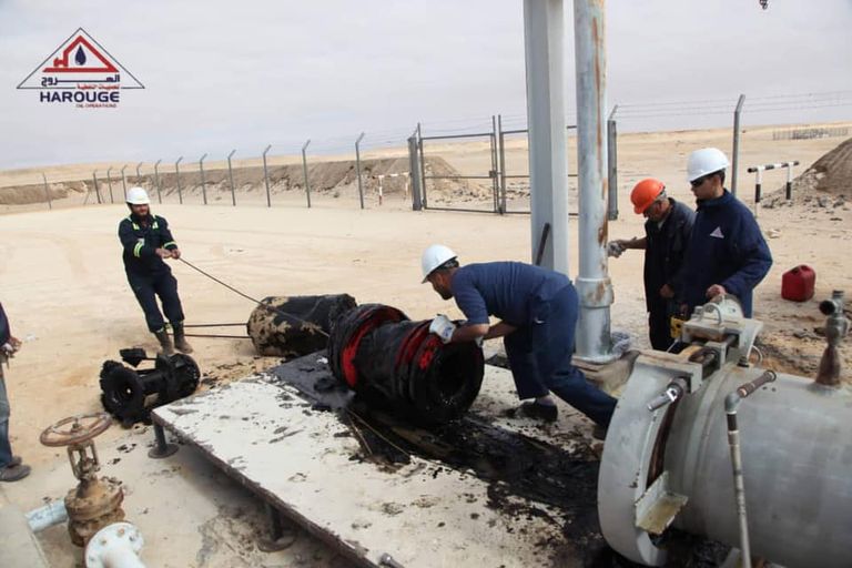 أعمال صيانة خط الغاز الغربي في ليبيا