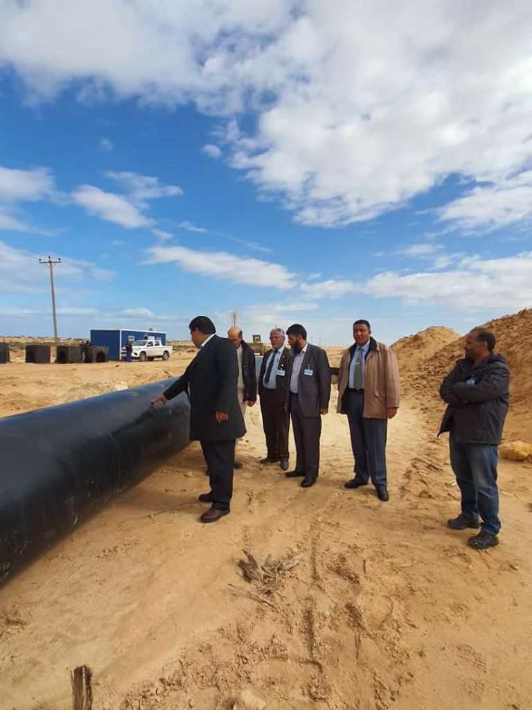 أعمال صيانة خط الغاز الغربي في ليبيا