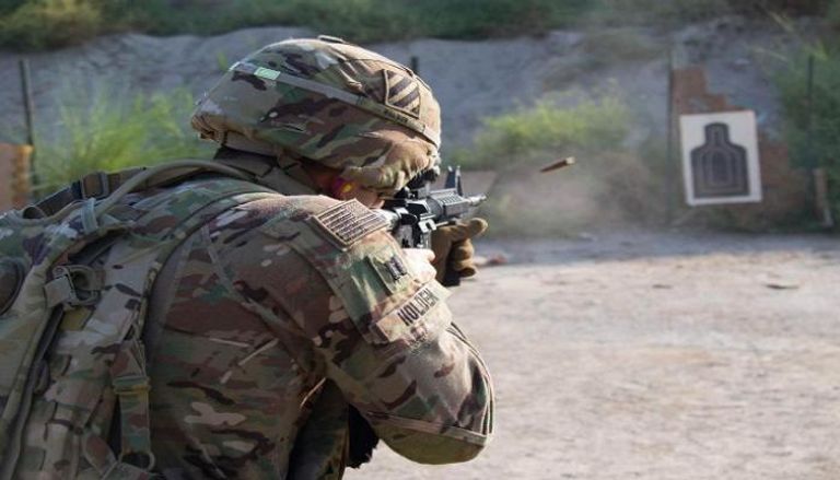 صورة لجندي أمريكي أثناء التدريب